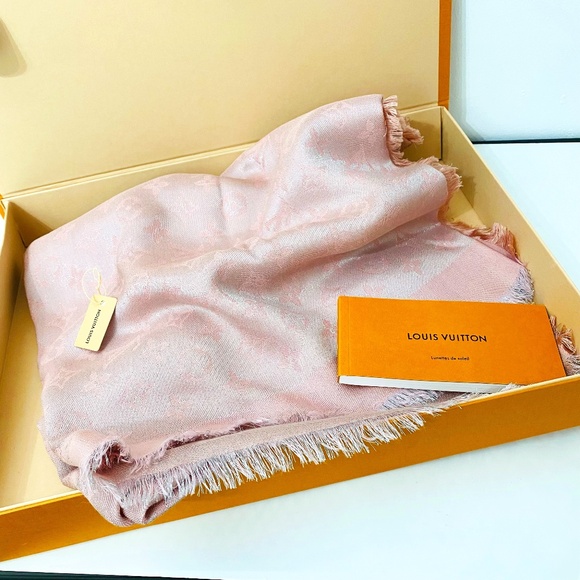 Louis Vuitton  (NEW)  MONOGRAM SILK SCARF (Pink) - Picture 1 of 5